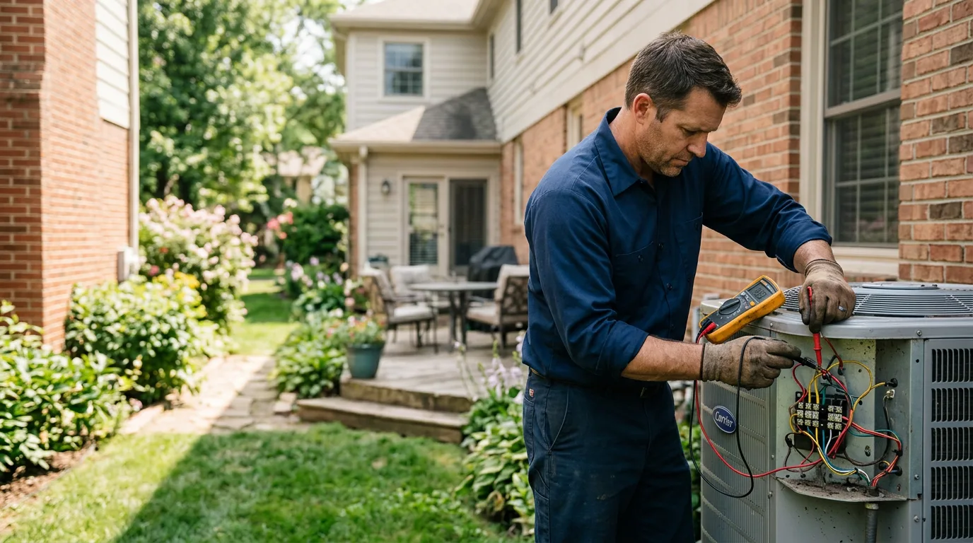 HVAC technician working near Farmington, AR